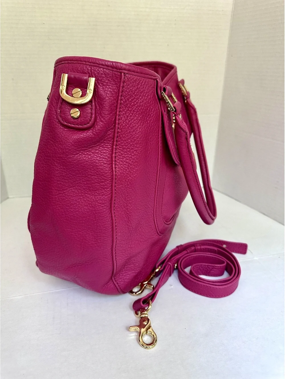 Tory Burch Amanda Bright Pink / Magenta Classic Hobo /Satchel Bag